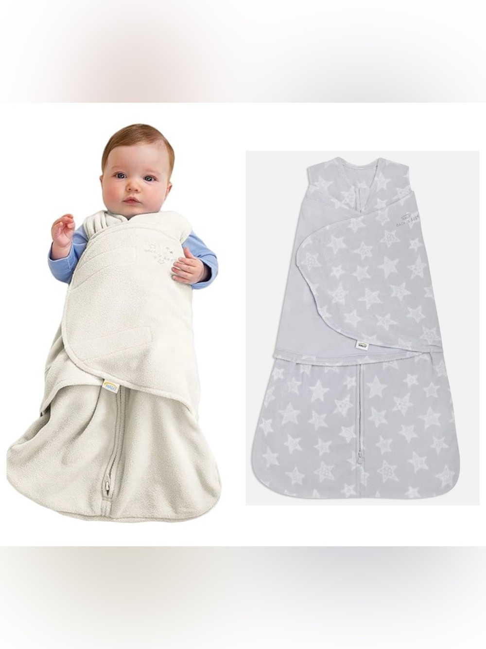 Lot of 2 Halo Fleece Sleepsack Swaddles